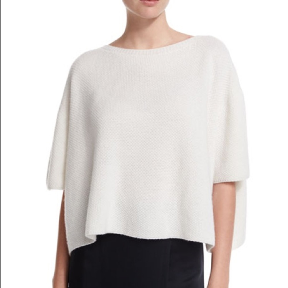 Helmut Lang Cropped Boxy Cashmere Sweater Medium